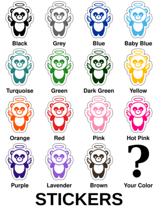 Angel Panda Wings Stickers
